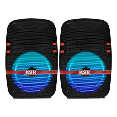 Sistema Bafles Par De Bocinas 8 Ksr Bluetooth Recargable Pak-7908