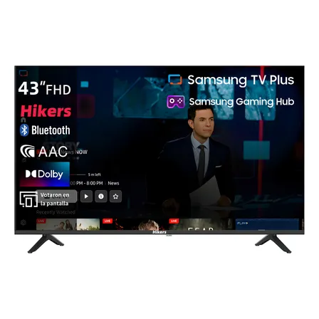 Pantalla Smart Tv Tizen Hikers 43-in Fhd Con Samsung Tv Plus