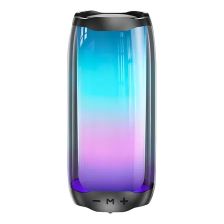 Bocina Portátil Cilíndrica Rgb, Bluetooth Usb, Resistente Al Agua, Con Luces Led