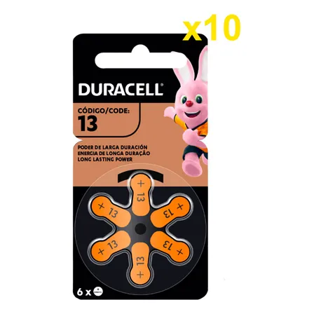 Duracell Hearing Aid Pila Auditiva Pr 13 Zinc-air Pr13 (60 Baterías)