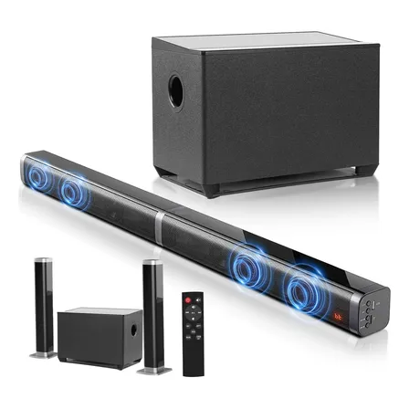 Home Theater 100w Barra De Sonido Y Subwoofer Con Bluetooth