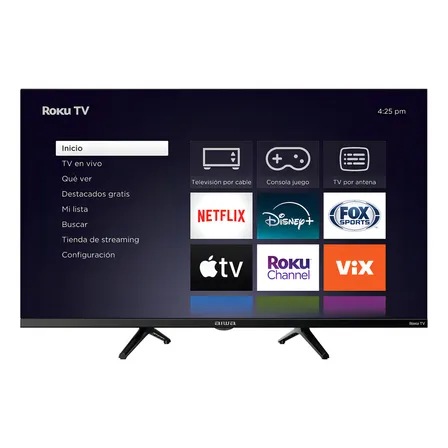 Pantalla Smart Tv 32 Roku Aiwa Dled Hd, 720p, 3 Hdmi, Wifi, Dolby Audio +150 Canales Memoria Ram 512 Mb