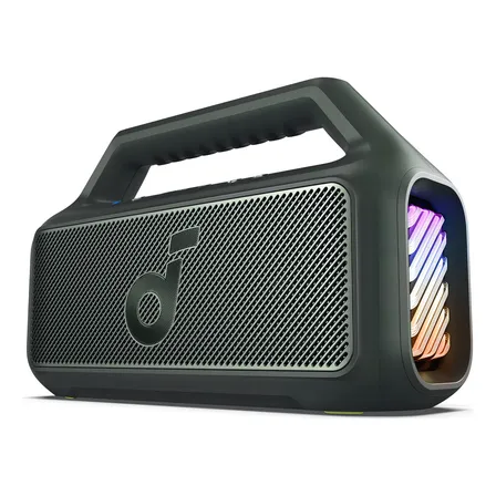 Bocina Soundcore Boom 2 Portátil Bluetooth, Inalámbrico, Bajos Potentes De Hasta 80w, Bassup2, 24 Horas De Reproducción, Impermeable Ipx7, Flotante, Partycast 2.0, Power Bank Integrado, Color Verde
