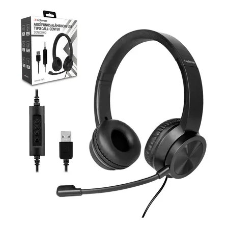 Audifonos Alambricos De Diadema Usb Con Micrófono Tipo Call Center, Diadema Para Llamadas Y Conferencias, Manos Libres Y Cancelacion De Ruido, Audifonos Para Laptop Y Pc, High Definition