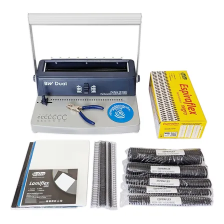 Engargoladora Bw Dual Espiral Plástico Y Arillo Metálico