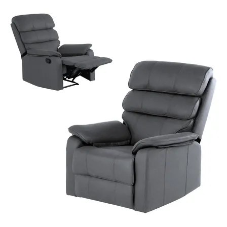 Sillón Reclinable De Tela Reposet Manual Individual Sofaluxe