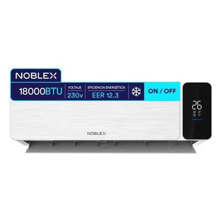 Minisplit 1.5 Toneladas Aire Acondicionado On/off Noblex Nsc18dcw-21amx Frío 18000 Btu 230v Blanco