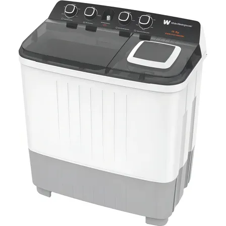Lavadora Semiautomática White-westinghouse Doble Tina Capacidad 15 Kg Tapas Transparentes Anti-plagas Gabinete Plástico Anti Óxido Mod Wwxctt251006q Color Blanco