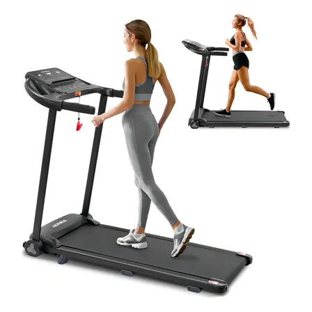 Caminadora Electrica Altera Cinta De Correr Elevacion 14 Km Color Negro