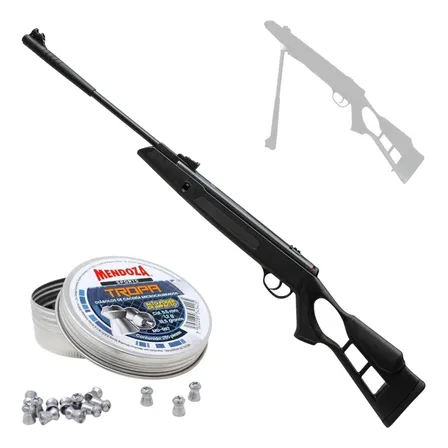 Rifle Mendoza Black Hunter Msh-004 Diabolos Cal 5.5 800 Fps Negro 5.5 Mm