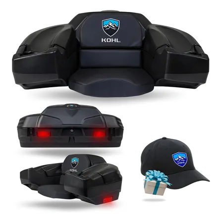 Caja Asiento Trasero Atv Universal 75lt Respaldo Agarraderas