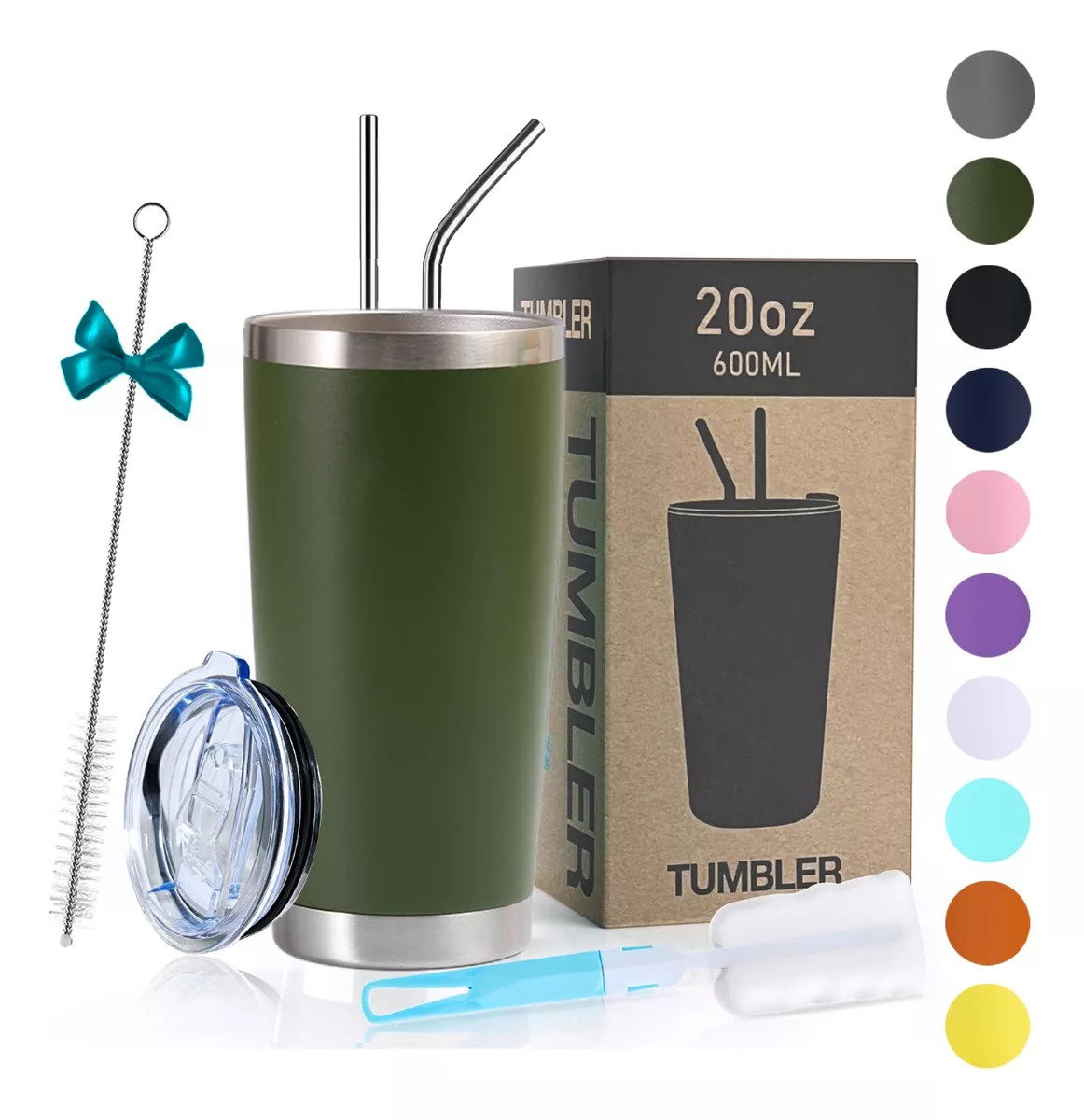 Termo Portátil De Acero Inoxidable Frío Y Caliente 20 Oz