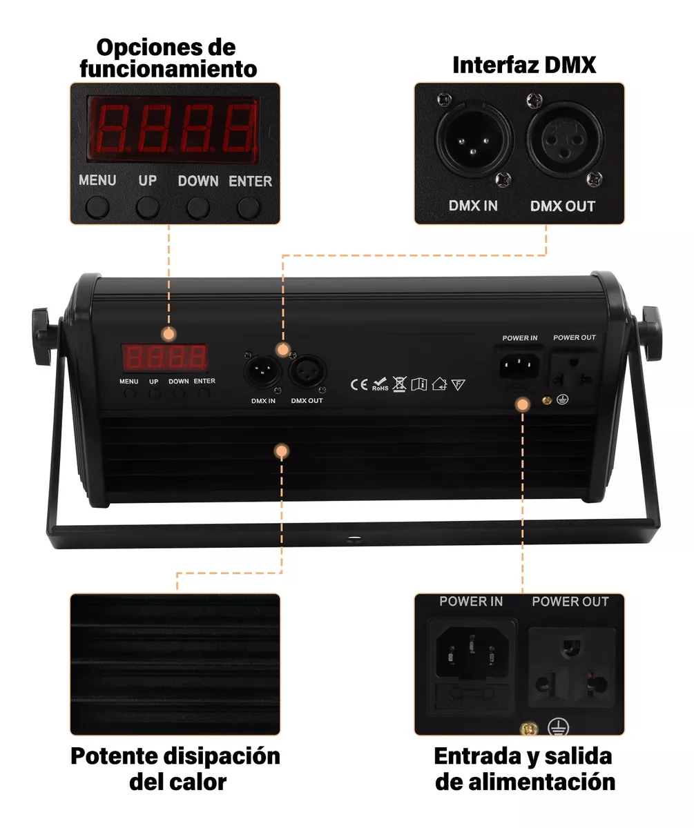 Luz De Escenario 24 Led Rgbw