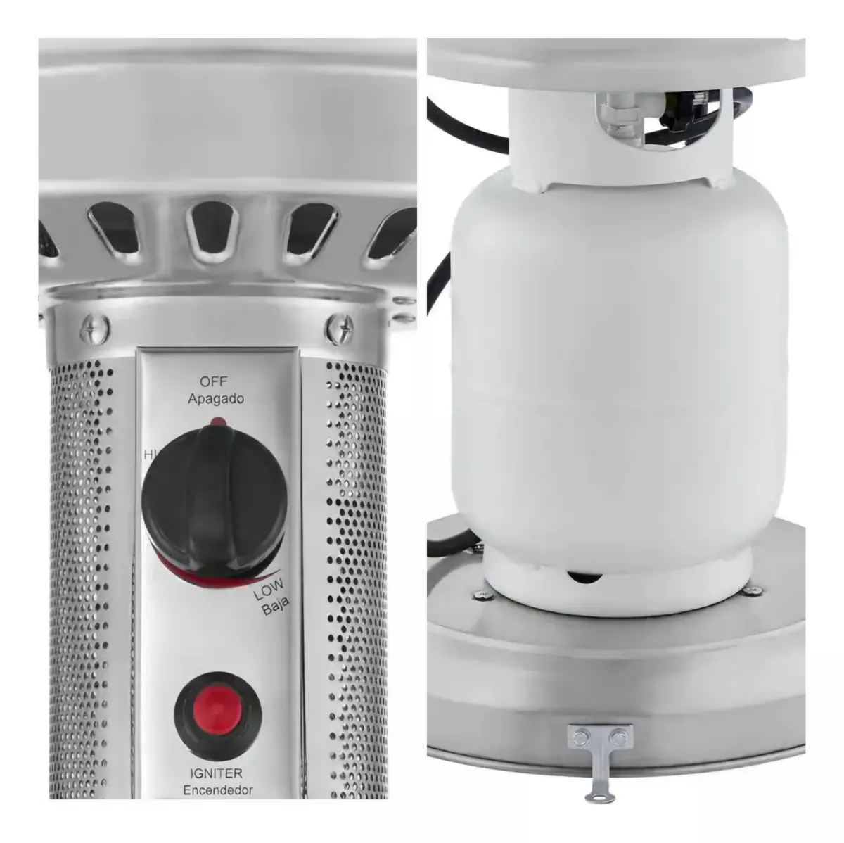 Calenton Patio Acero-inoxidable 48kbtu,con Protección Volteo