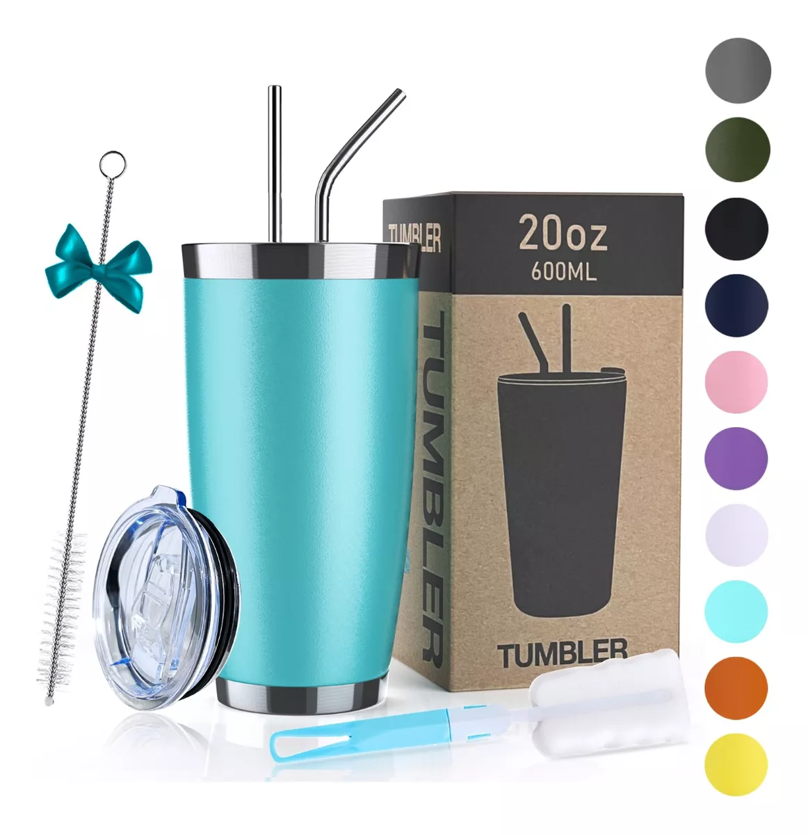 Termo Portátil De Acero Inoxidable Frío Y Caliente 20 Oz