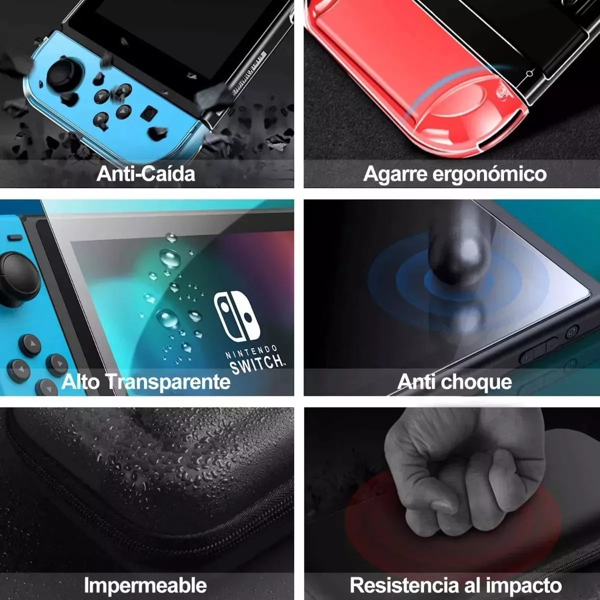 Kit De 30 Accesorios Funda Para Nintendo Switch Oled Estuche