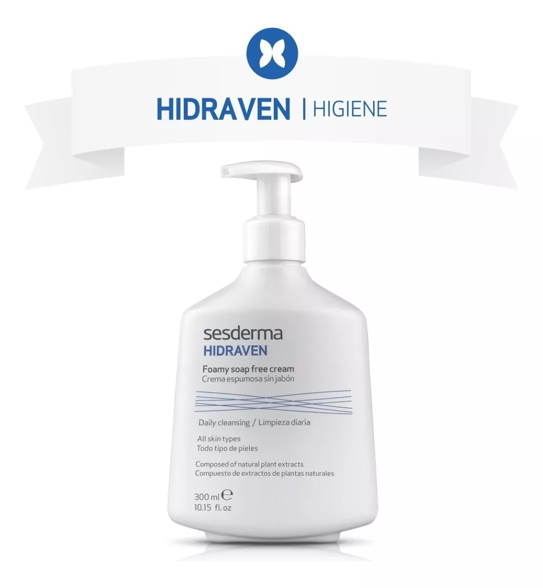 Hidraven Crema Espumosa Sin Jabon 300 Ml