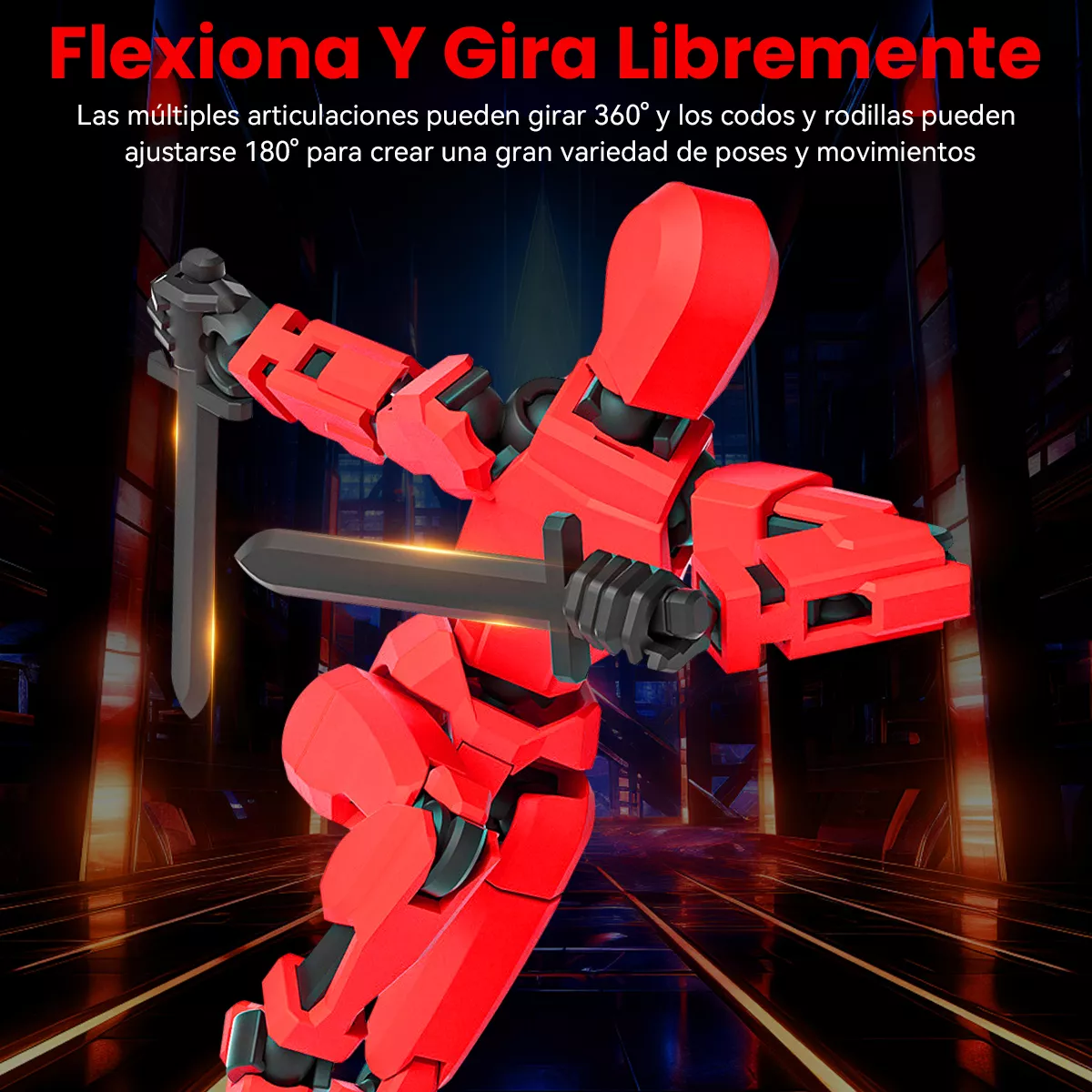 5 Piezas Robot Móvil Multiarticulado Impreso En 3d Juguetes