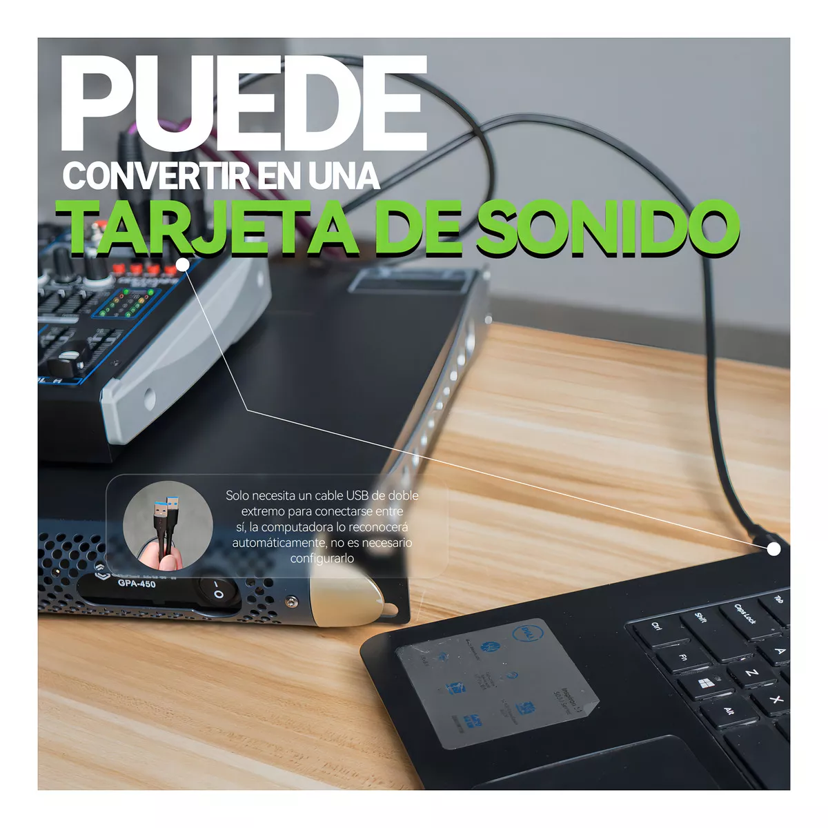 Mezcladora Audio Gc Mx4 Profesional 4 Canales 99 Efectos Dsp