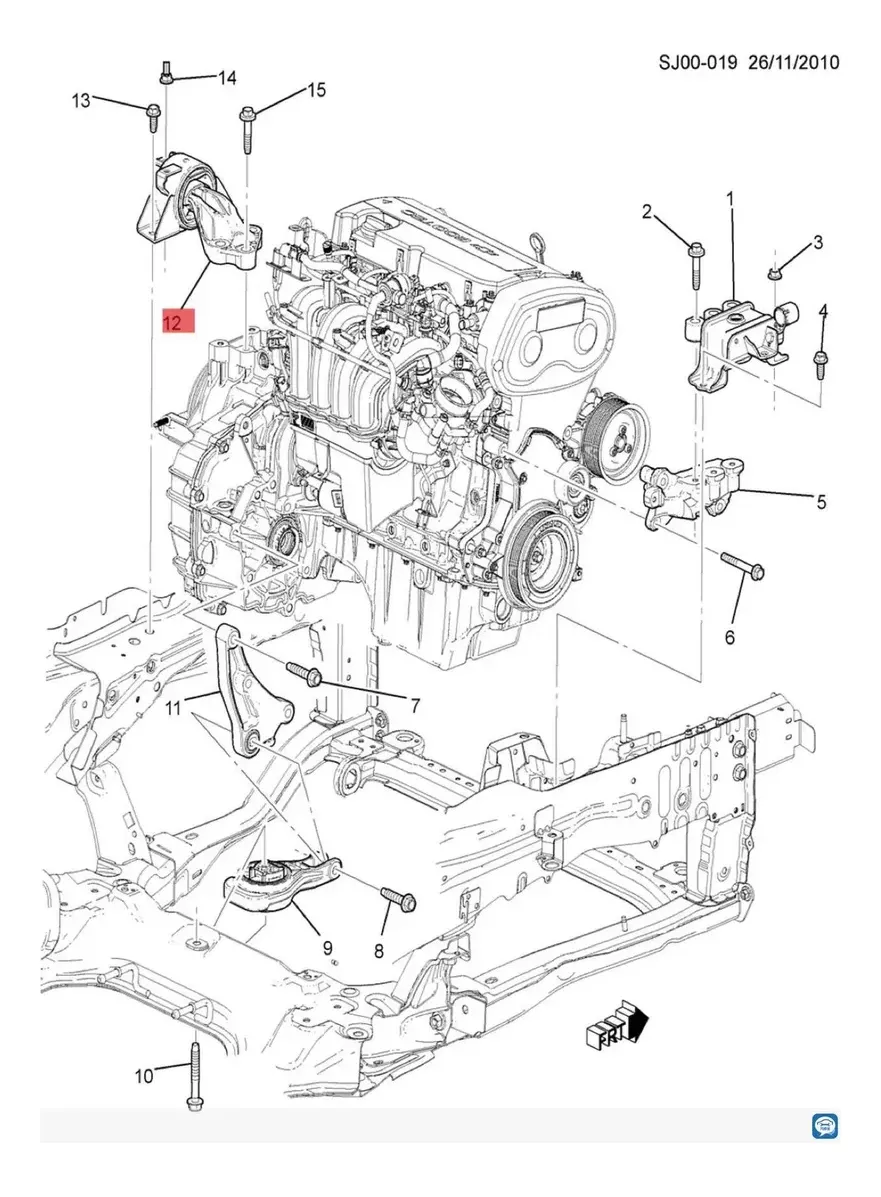 Kit 3 Soportes Motor Volkswagen Vento 1.6 2013-2022