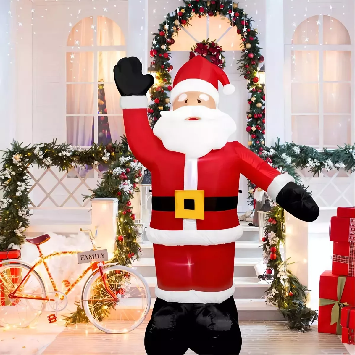 240cm Inflables Led Navideños Bienvenido Papá Noel Inflable