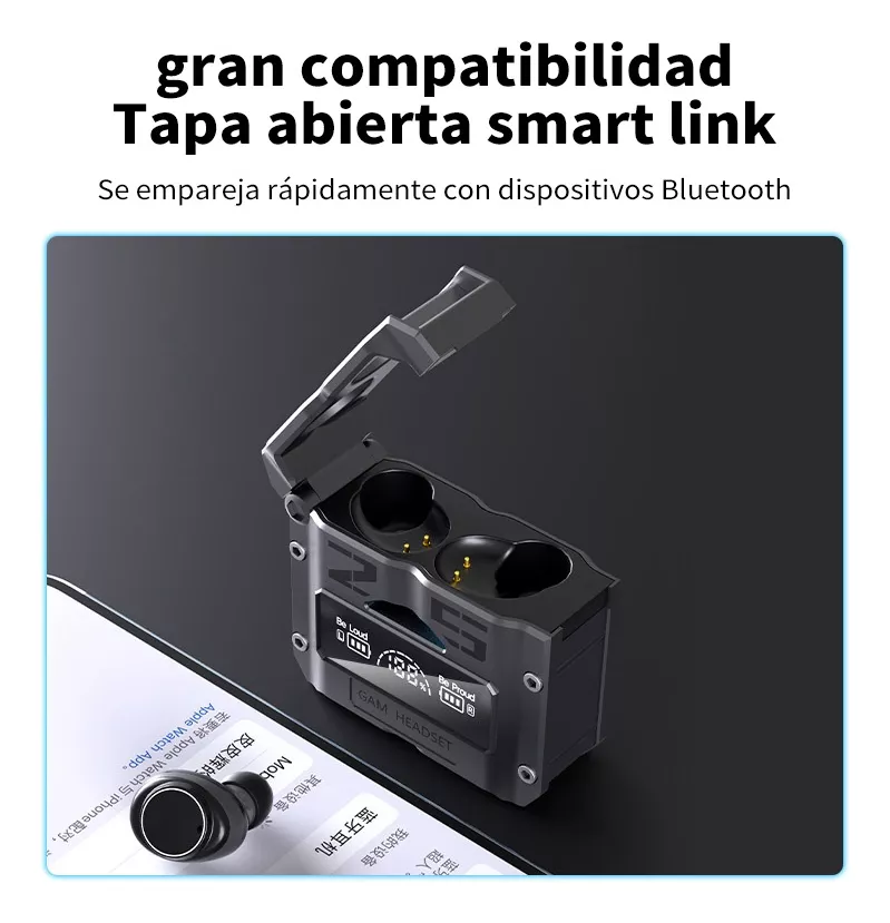 Mvpsmart M25 Audífonos Gamer Inalámbricos Bluetooth Led