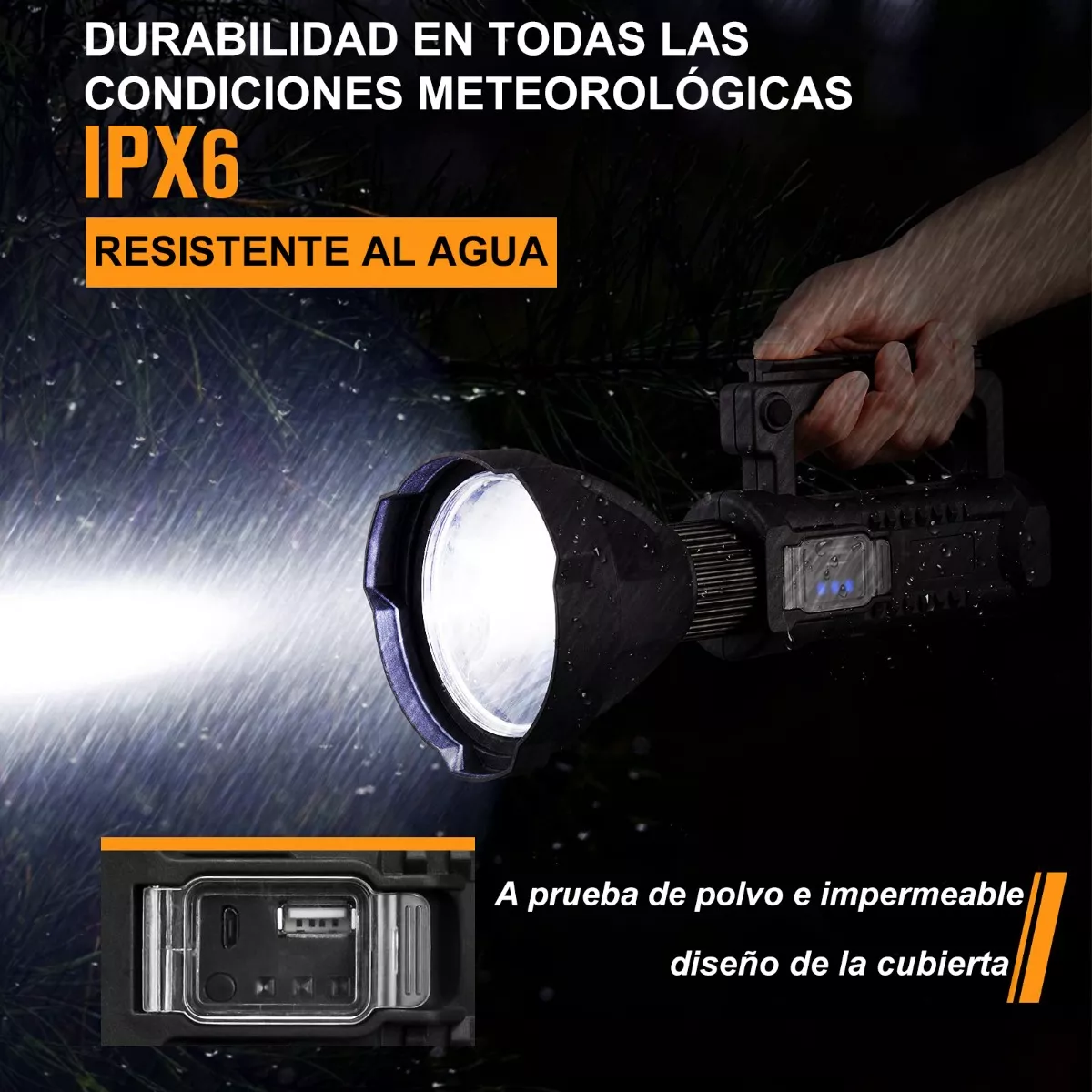 Lámpara 30, 000 Lumens Cacería Godzilla Light Super Ak47 Usb