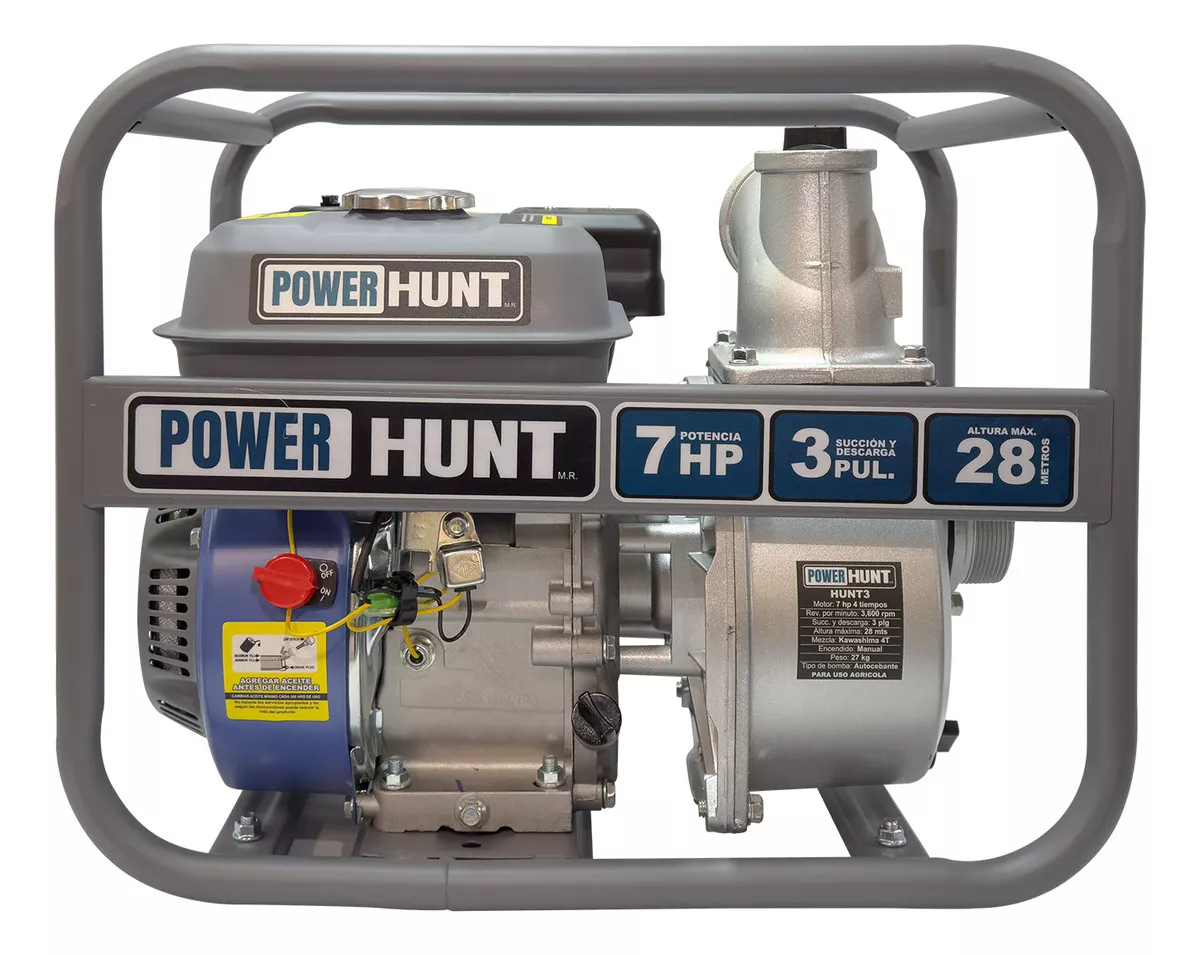Motobomba Bomba De Agua A Gasolina Power Hunt Hunt3 3x3 7hp Riego
