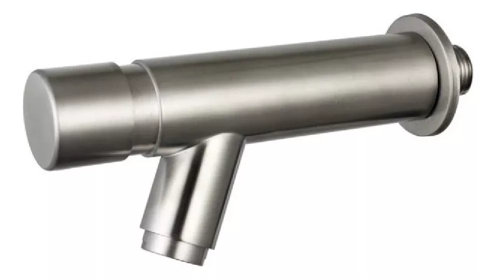 Llave Individual Para Lavabo De Presión A La Pared Silver