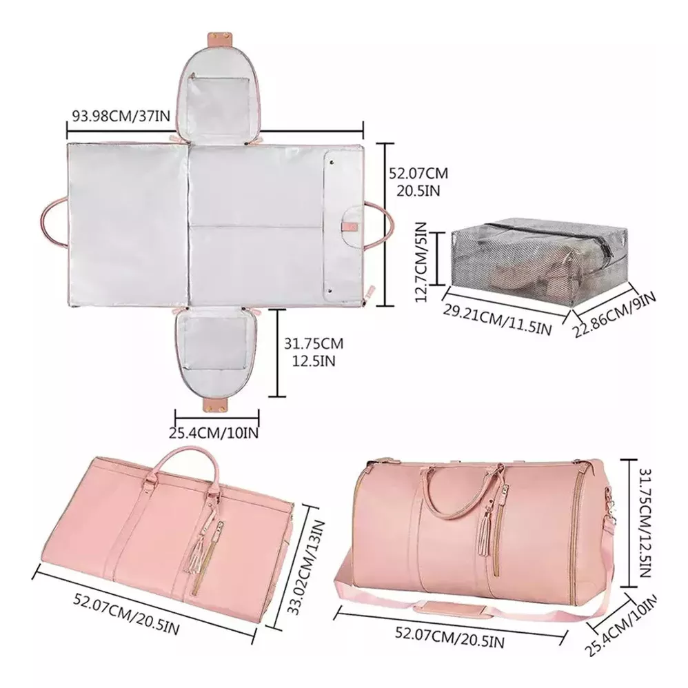 Maleta Portatrajes Ligera 2 En 1 Para Viajes Y Gym, Mochila