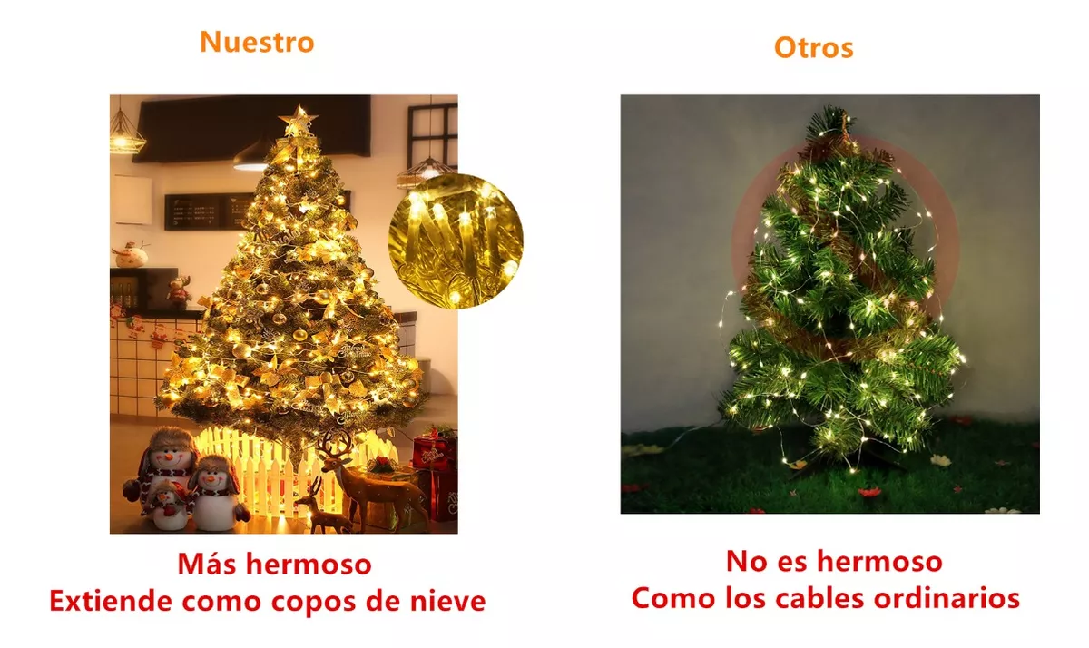 Series Luces Navidad Navideña Fiesta Árbol Bar Boda 200 Led