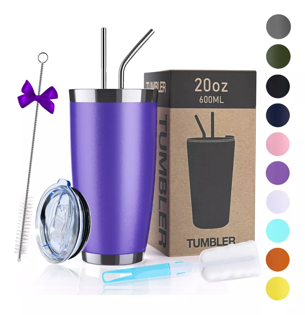 Termo Portátil De Acero Inoxidable Frío Y Caliente 20 Oz