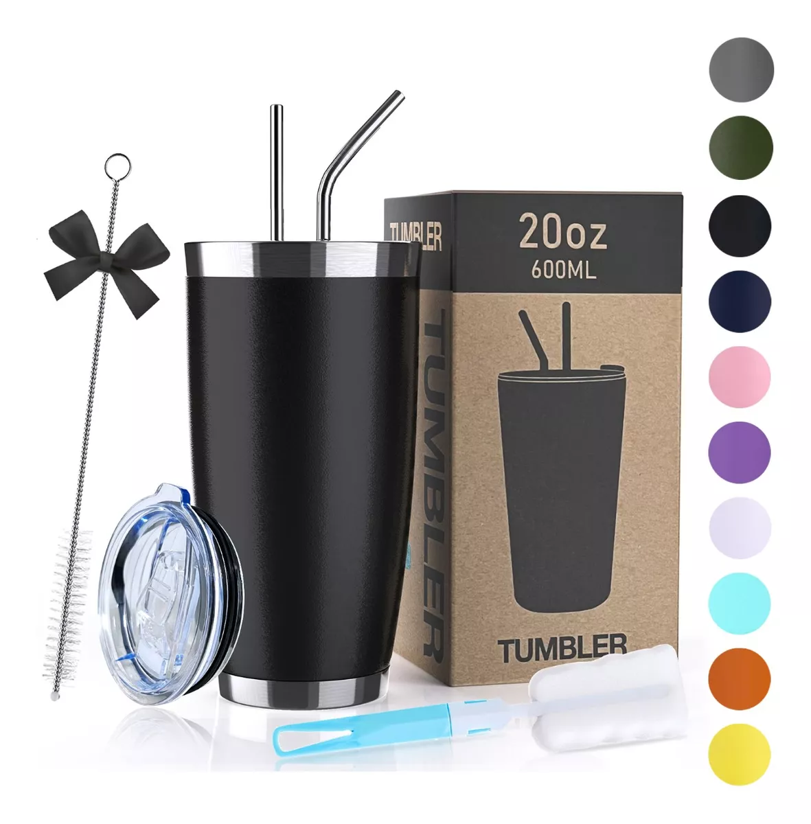 Termo Portátil De Acero Inoxidable Frío Y Caliente 20 Oz