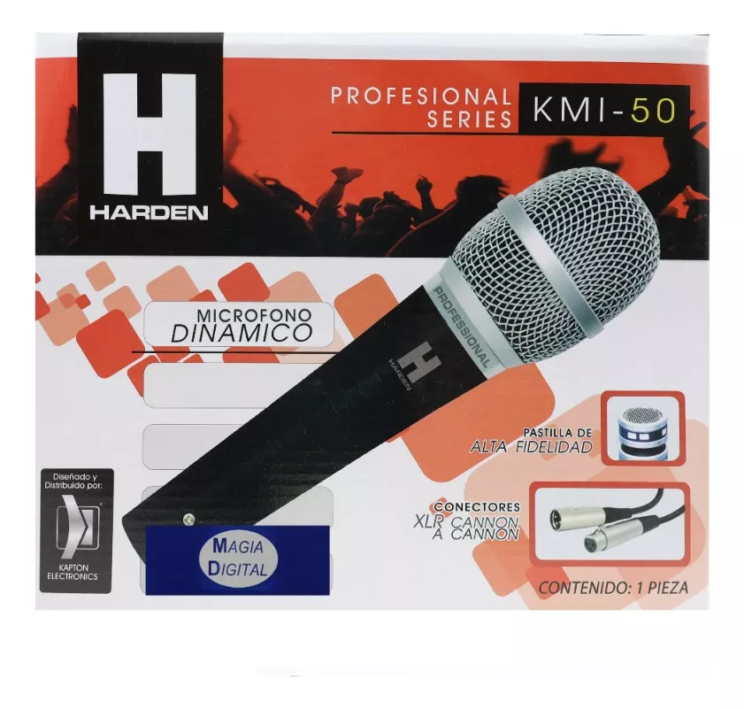 Micrófono Profesional Alámbrico Kapton Kmi-50 Dinamico Metal