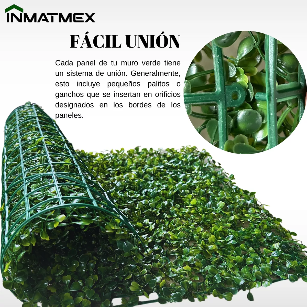 Follaje Verde Artificial Sinténtico 15 Pz 60x40 Cm Para Muro