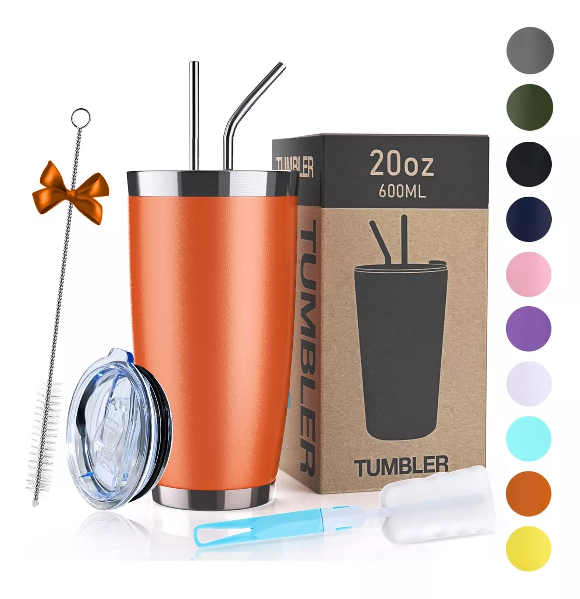 Termo Portátil De Acero Inoxidable Frío Y Caliente 20 Oz