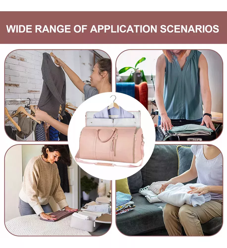 Maleta Portatrajes Ligera 2 En 1 Para Viajes Y Gym, Mochila