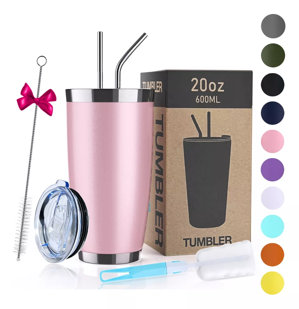 Termo Portátil De Acero Inoxidable Frío Y Caliente 20 Oz