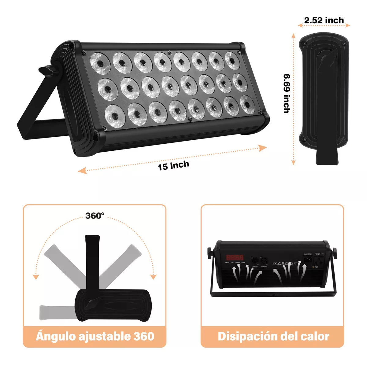 Luz De Escenario 24 Led Rgbw