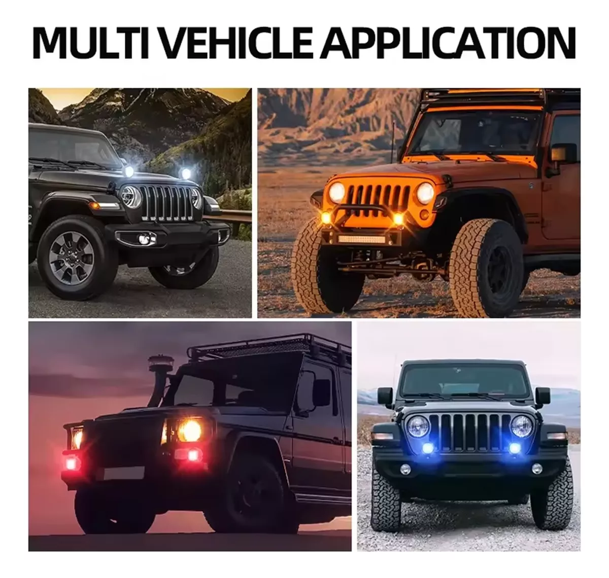 Par Faros Ojos De Ángel 4'' Faro Niebla Luz Blanca Auto Moto