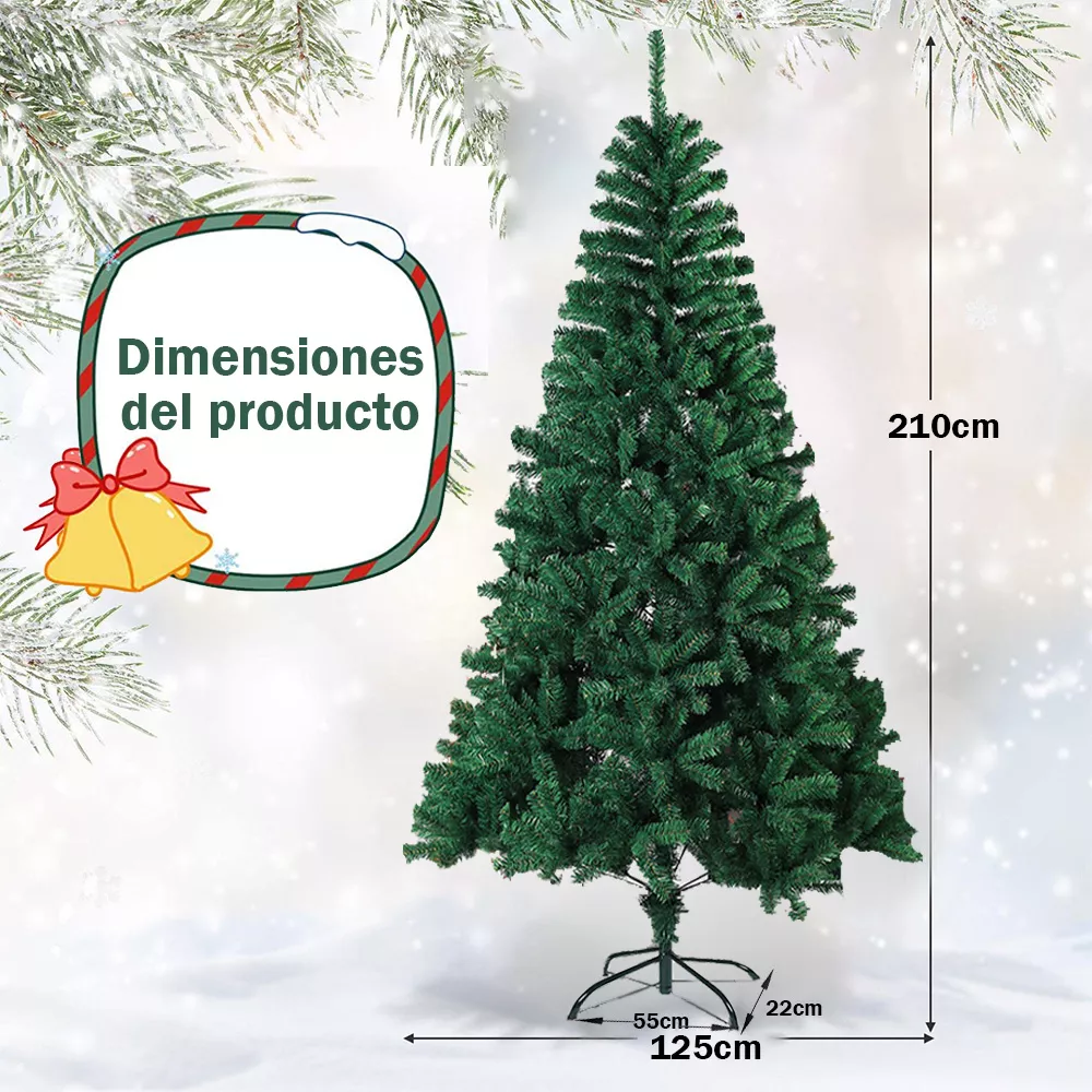 Abundio-SDS-70 Árbol De Navidad Encriptado De 2,1 M De Altura Y 1200 Ramas