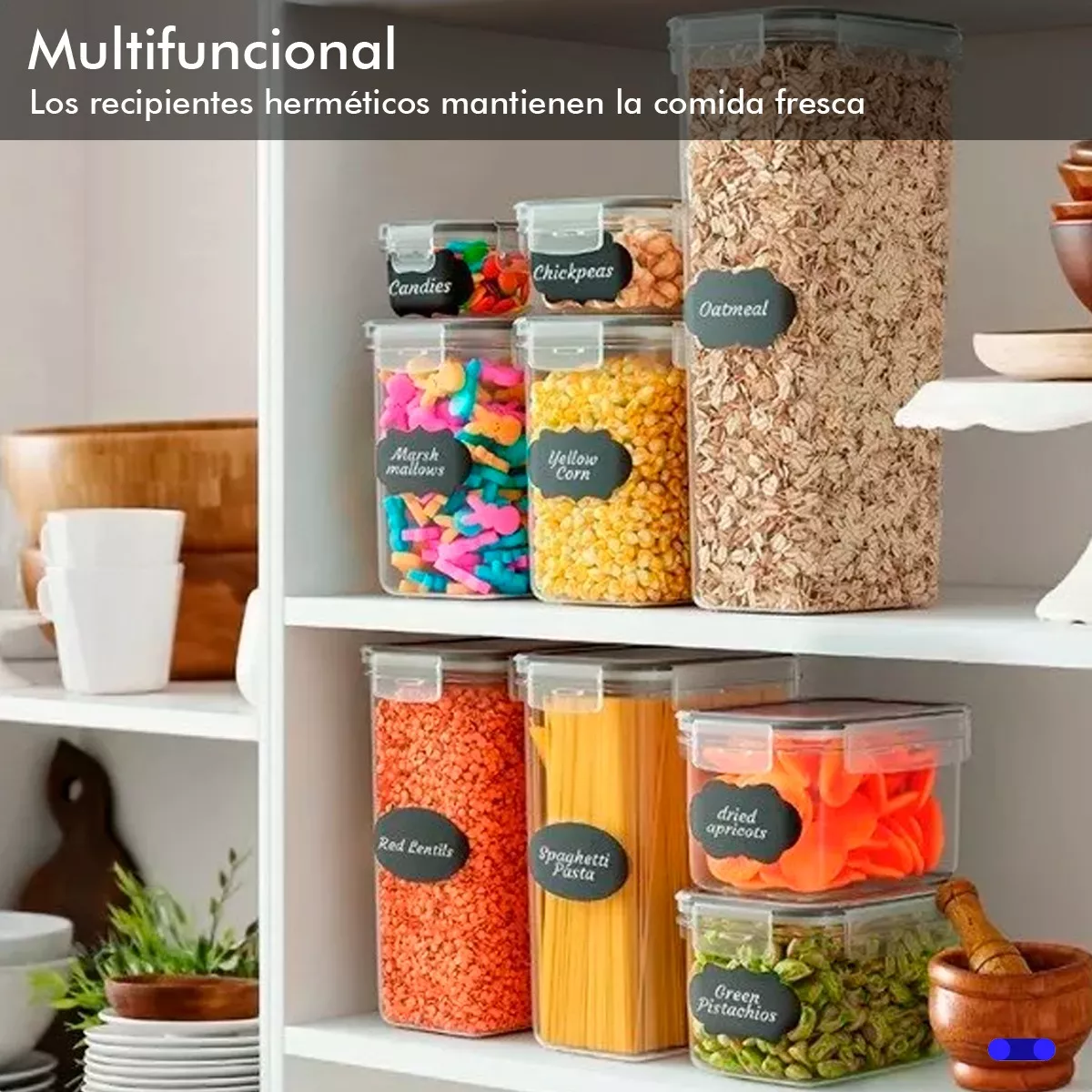 Kit 42 Recipientes Herméticos Con Tapa Multiusos Alimentos