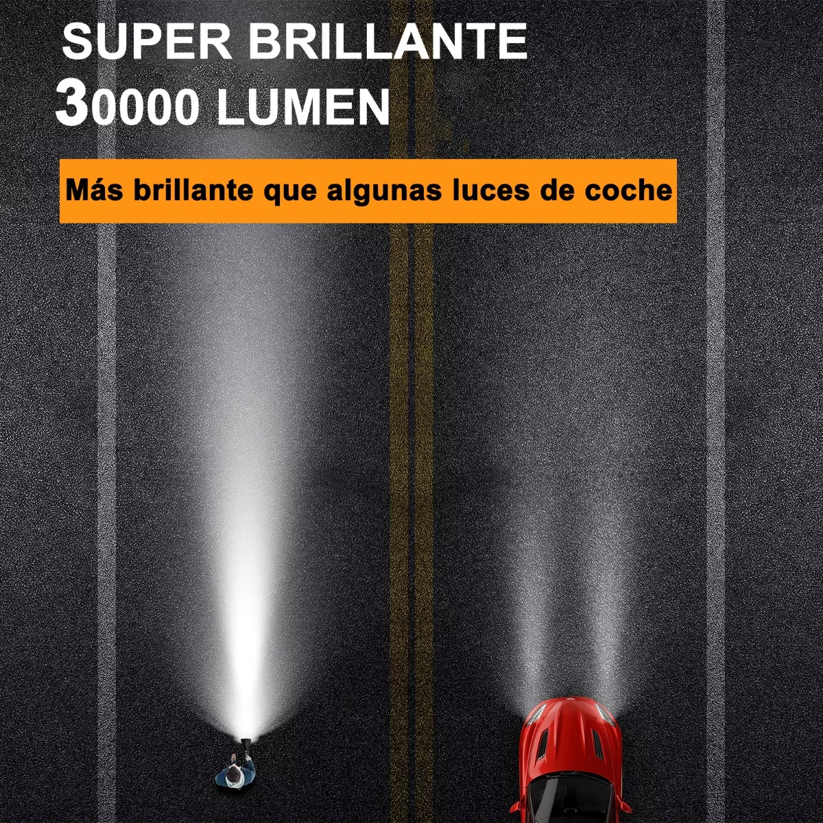 Lámpara 30, 000 Lumens Cacería Godzilla Light Super Ak47 Usb