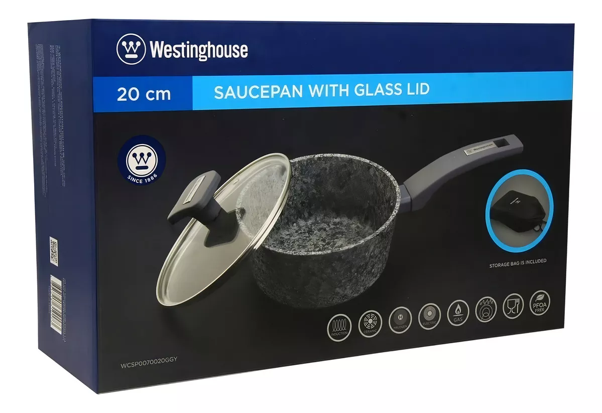 Westinghouse Olla Antiadherente De Mármol Gris Granito 20cm