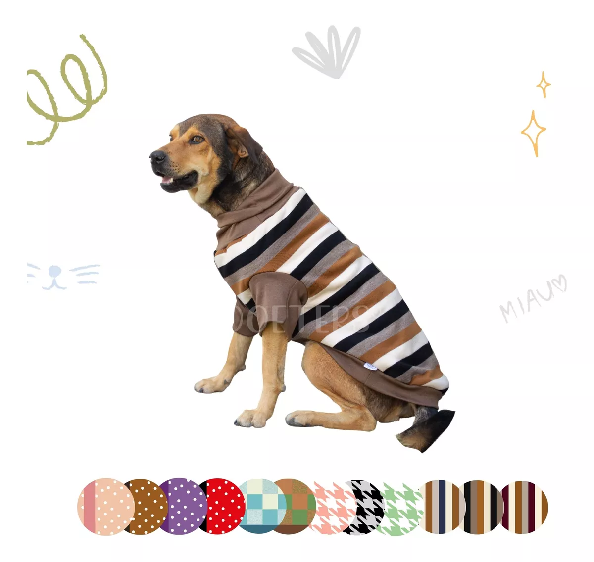 Ropa Suéter Tejido Sudadera Perro G/xg Doble Forro *zooeters