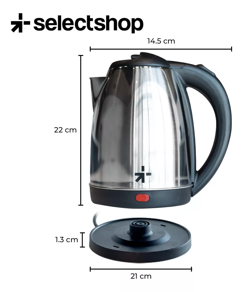 Cafetera Tetera Eléctrica Jarra Metálica Hervido Agua 1.8l