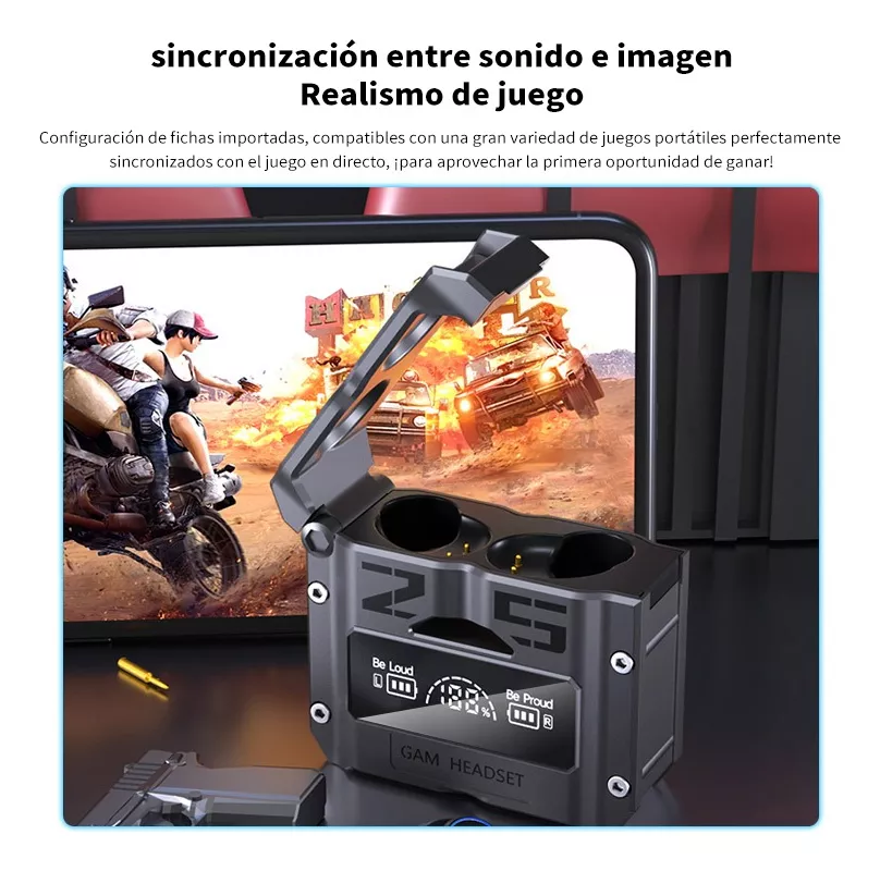 Mvpsmart M25 Audífonos Gamer Inalámbricos Bluetooth Led