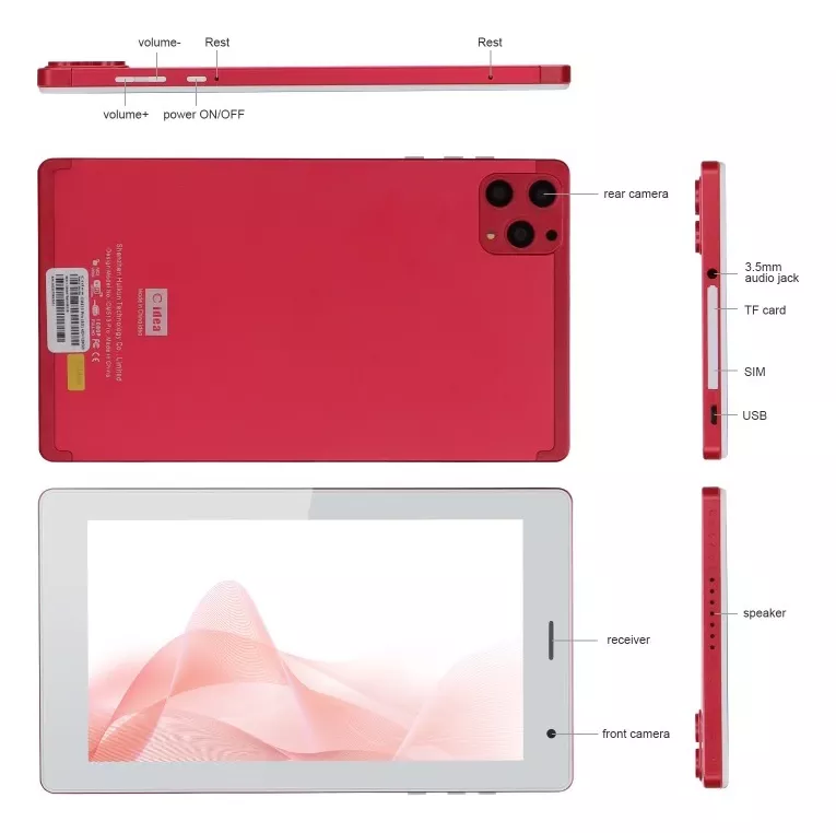 Tablet 7 Android 12 2gb Ram 32 Internos Celular Chens Azul