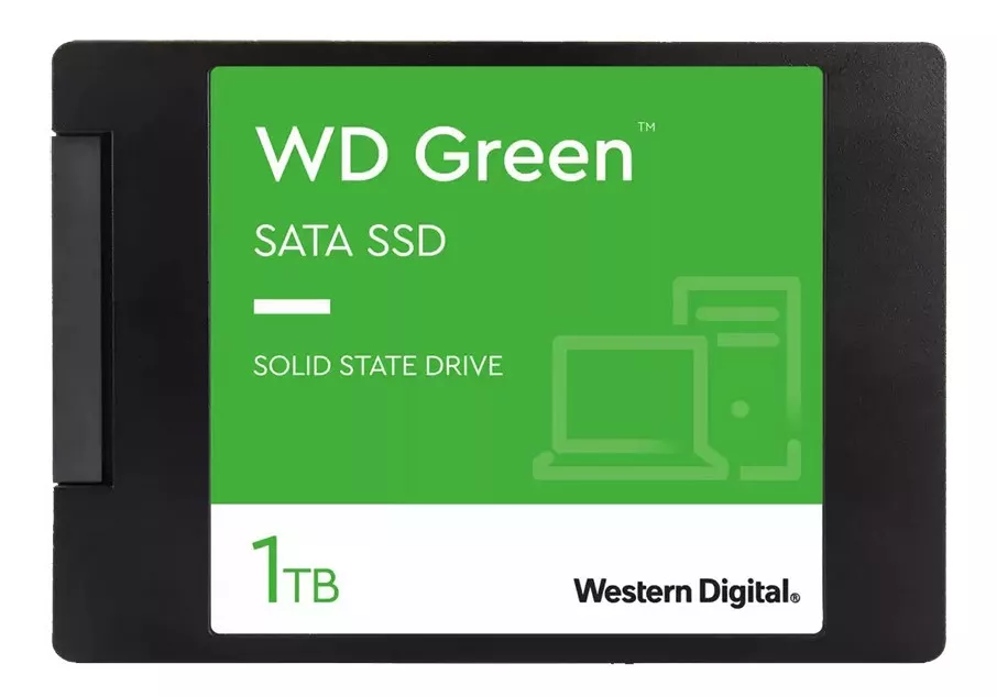 Disco sólido SSD interno Western Digital WD Green WDS100T3G0A 3 1TB verde