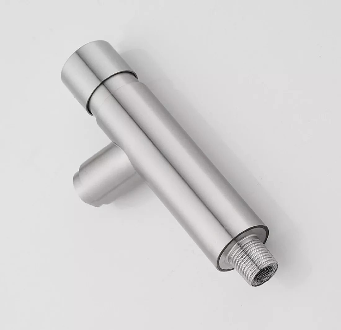 Llave Individual Para Lavabo De Presión A La Pared Silver